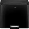 A black pedal bin is shown from the front against a white background. Produktbild-Vorschau