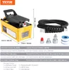 A hydraulic pump and its accessories are displayed with dimensions and specifications. Podgląd zdjęcia produktu