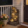 Outsunny Springbrunnen 5-stufig Gartenbrunnen mit LED Produktbild-Vorschau 9