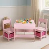 Detský nábytok set stôl + 2 stoličky tabuľa ružová ECOTOYS Náhľad obrázku produktu 9