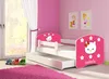 A child's bed with a Hello Kitty theme, set in a pink-themed bedroom with toys and a rug. Produktbild-Vorschau
