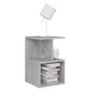 vidaXL Table de nuit gris béton 35x35x55 cm bois composite Voir les images du produit 5