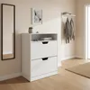 Scarpiera Relaxdays con ripiano, LxPxA: 102x80x24 cm, per Anteprima dell’immagine prodotto 6