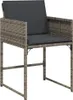 vidaXL Garten Essgruppe 5 pcs Grau Poly-Rattan Produktbild-Vorschau 6