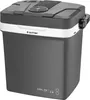 A dark gray portable cooler with a white band and a black lid. Podgląd zdjęcia produktu