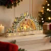 Salcar Houten kerstdorp, 3D lichtboog, 32 cm met 13 Productafbeelding-voorbeeld 1