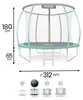 Trampolino da giardino 10ft/312cm con rete, pali sagomati e Anteprima dell’immagine prodotto 10