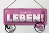 Blechschild Spruch 27x10cm genieße dein Leben Dekoration Produktbild-Vorschau 2