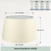 Wogati® Premium Lampenschirm E14/E27 Baumwolle |Creme / Produktbild-Vorschau 4