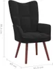 vidaXL Poltrona relax con sgabello in velluto nero Anteprima dell’immagine prodotto 21