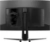 The rear view of a black MSI gaming monitor on a black background. Produktbild-Vorschau
