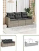 The Living Store 3-tlg. Garten-Sofagarnitur mit Kissen Produktbild-Vorschau 1