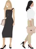 Two women are standing, each holding a handbag. The image is a flat illustration against a white background. Voir les images du produit