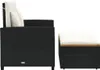 Gartensofa mit Kissen 2-Sitzer Schwarz Poly Produktbild-Vorschau 6
