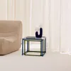 sweeek - Satztische aus Metall und geriffeltem Glas - Blau Produktbild-Vorschau 3