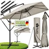 tillvex® Alu Sonnenschirm Rechteckig Ø 330 cm Taupe + Produktbild-Vorschau 1