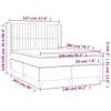 "2024"cloris Boxspringbett mit Matratze Dunkelbraun 140x200 Produktbild-Vorschau 3