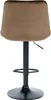 Barhocker HLO-CP296 Samt schwarz  braun Produktbild-Vorschau 6
