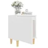 vidaXL Table de nuit avec pieds en bois massif blanc Voir les images du produit 8