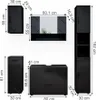 Set mobili bagno Vicco Irma Antracite lucido 5 parti, Model Anteprima dell’immagine prodotto 7