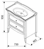 Sapho RETRO Schrank 73x80x46,5cm, Buche Produktbild-Vorschau 5