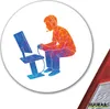 Huuraa Aufkleber Gaming bunte Silhouette 10cm rund Sticker Produktbild-Vorschau 2