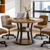 Tribesigns : bureau rond, 100 cm, 2 à 4 personnes, table de Voir les images du produit 1