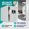 DEUBA® Coffre-fort électronique gris acier 2 clés 4 piles Voir les images du produit 2