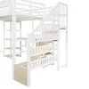 Flieks Etagenbett 140x200cm mit Schreibtisch und Regal, Produktbild-Vorschau 9