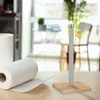 Relaxdays Küchenrollenhalter stehend, Bambus & Metall, Produktbild-Vorschau 2