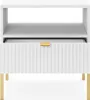 Furniture24 Nova S54 noční stolek se zásuvkou bílý Náhled obrázku produktu 2
