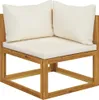 vidaXL 3-Sitzer-Gartensofa mit Auflage Creme Akazie Produktbild-Vorschau 5