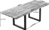 A dining table with dimensions shown. Produktbild-Vorschau