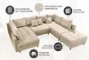 riess-ambiente XXL Wohnlandschaft KENT 305cm champagner Produktbild-Vorschau 7