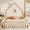 Letto per bambini Merax 140x190 cm con camino e sponda di Anteprima dell’immagine prodotto 2