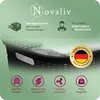 Novaliv Rattan Wäschekorb mit 4 Griffen 40L Schwarz, Produktbild-Vorschau 5