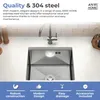 ANW HOME Nerezový dřez pod pracovní desku 44x44 cm, 1 mísa, Náhled obrázku produktu 3