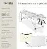 Table de massage pliante 2 zones en aluminium portable + Voir les images du produit 6