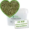 A bucket of chicken feed with a heart-shaped overlay of the feed pellets. Produktbild-Vorschau