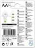 Paquet de 4 piles aa philips r6b4b260/10/ 1,2v/ Voir les images du produit 7