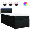 Design Boxspringbett mit Matratze Schwarz 100x200 cm Stoff, Produktbild-Vorschau 2