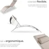 2 chaises longues en aluminium, à 5 niveaux - beige Voir les images du produit 3