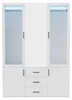 ProximaX Kleiderschrank 130x51.8x181.5cm Weiß mit Produktbild-Vorschau 10