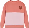 Kinder-Sweatshirt mit Farbblock Rosa 128 Produktbild-Vorschau 1