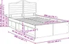 vidaXL Bettrahmen Räuchereiche 120 x 200 cm Massives Produktbild-Vorschau 8