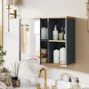 COSTWAY Mobile da bagno con specchio, mobile da bagno a Anteprima dell’immagine prodotto 7