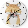Wanduhr - Rund - Glasuhr - Cartoon Fuchs Kind - 30x30cm - Produktbild-Vorschau 1