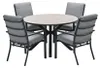 Edison Tafel Diameter 122 cm Carbon Black Light Teak Garden Productafbeelding-voorbeeld 1