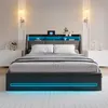 Łóżko tapicerowane INONEFT 160x200 cm z podświetleniem LED Podgląd zdjęcia produktu 4