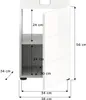 Badezimmer- Schrank - Hochglanz - Moderner Stil - 38cm x Produktbild-Vorschau 4